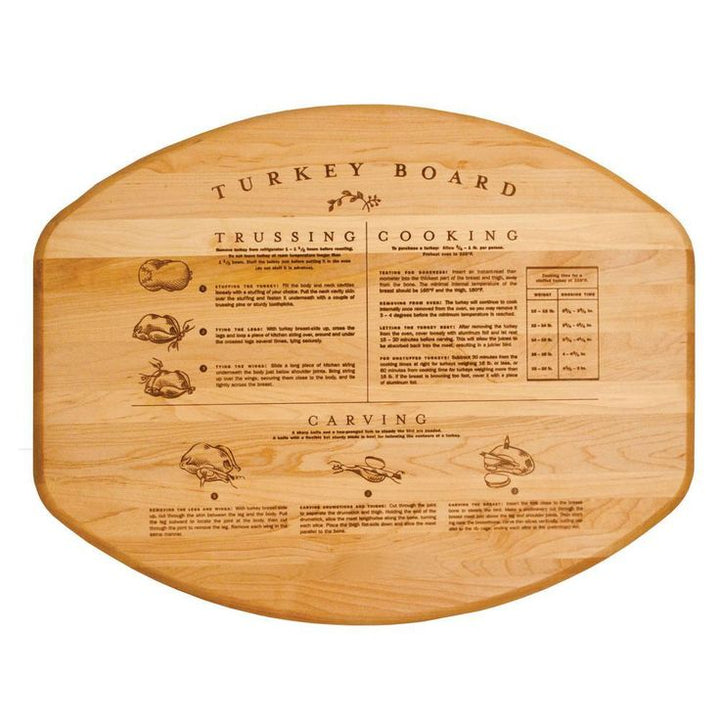 Branded Hard Wooden Turkey Cutting Board with Wedge