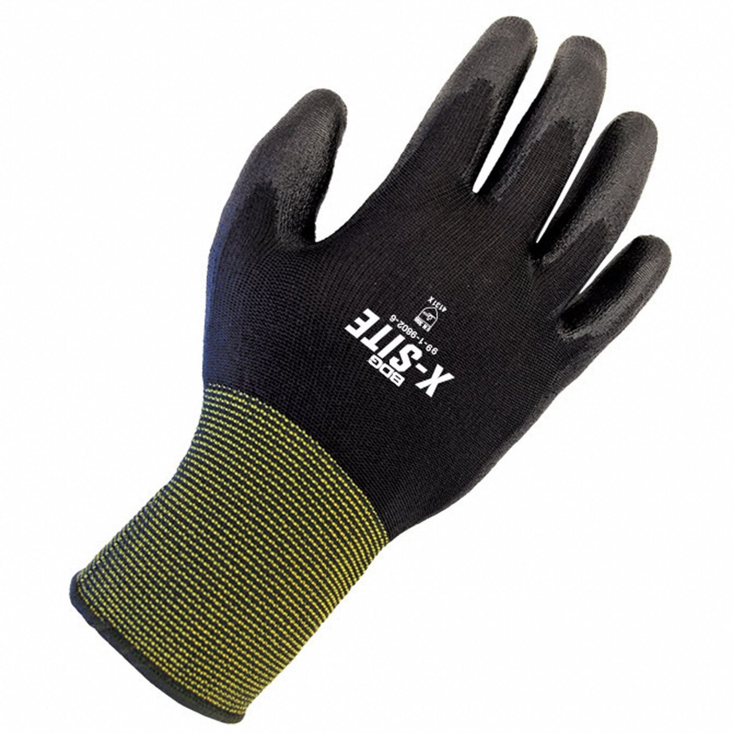 BDG X-Site Coated Gloves XS Black Polyurethane Palm Dipped
