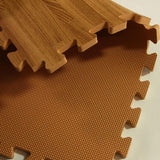 Greatmats Wood Grain Reversible Dark Wood/Tan 24 in. x 24 in. x 0.5 in. Foam Interlocking Floor Tile (Case of 25)
