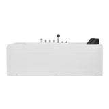 72 in. Acrylic Flatbottom Whirlpool Bathtub in White - Super Arbor