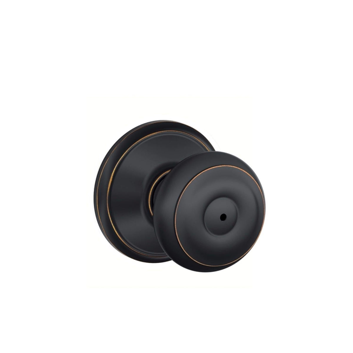 Schlage Georgian Aged Bronze Privacy Lockset, ANSI Grade 2, 1-3/4 in.