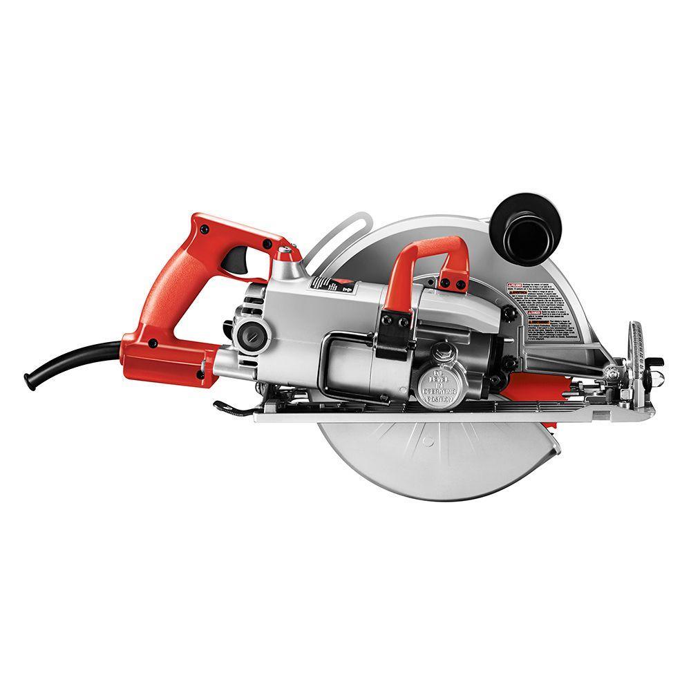 15 Amp Corded Electric 10-1/4 in. Magnesium SAWSQUATCH Worm Drive Circular Saw with 40-Tooth Diablo Carbide Blade - Super Arbor