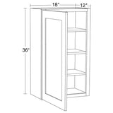 Home Decorators Collection Newport 18 in. W x 12 in. D x 36 in. H Assembled Plywood Wall Kitchen Cabinet in Pearl Gray with Soft Close