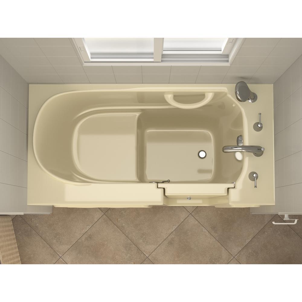 HD Series 26 in. x 53 in. Right Drain Quick Fill Walk-In Soaking Bathtub in Biscuit - Super Arbor