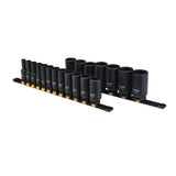 1/2 in. Drive SAE Deep Impact Socket Set (19-Piece) - Super Arbor