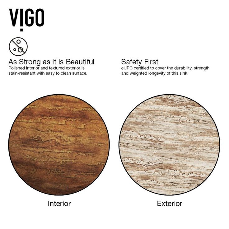 VIGO Amber Sunset Handmade Countertop Glass Rectangle Vessel Bathroom Sink in Light Wood