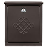 Bordeaux Locking Rubbed Bronze Wall Mount Mailbox - Super Arbor