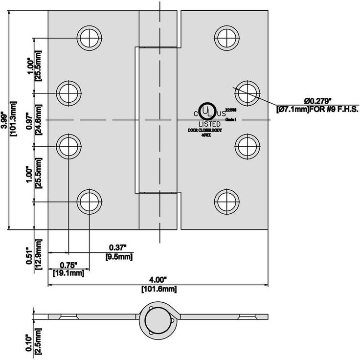 4 in. Oil-Rubbed Bronze Adjustable Spring Door Hinge