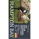 Hampton Bay 9.8-Watt Millennium Black Adjustable Light Color Outdoor Integrated LED Landscape Spot Light