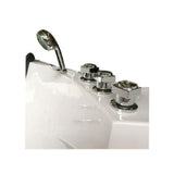 Angelica with Heater 55 in. Acrylic Center Drain Corner Alcove Whirlpool Bathtub in White - Super Arbor