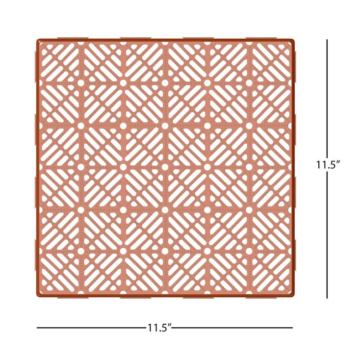 Pure Garden 11.5 in. x 11.5 in. Orange Polypropylene Outdoor Flooring (Set of 30)
