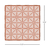 Pure Garden 11.5 in. x 11.5 in. Orange Polypropylene Outdoor Flooring (Set of 30)