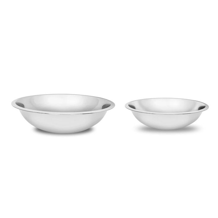 7.6 Qt.,, 4.6 Qt., 2-Piece Stainless Steel Mixing Bowl Set