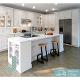 Shaker Assembled 24 in. x 94.5 in. x 24 in. Pantry Cabinet with Four Inner Drawers in Vanilla White - Super Arbor
