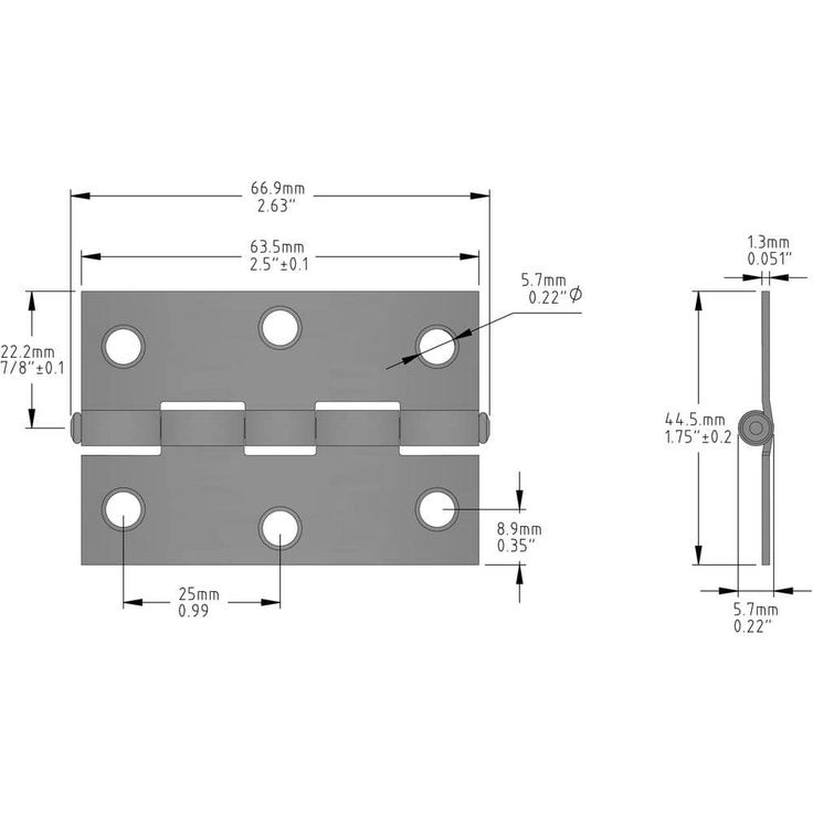 2-1/2 in. Galvanized Non-Removable Pin Narrow Utility Hinge (2-Pack)