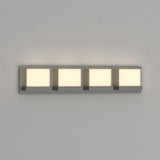 Alberson Collection 4-Light Brushed Nickel LED Vanity Light with Frosted Acrylic Shade