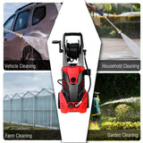 Costway 2030 PSI 2 GPM Hot/Cold Water Electric High Pressure Washer with Patio Cleaner and 5 Nozzles