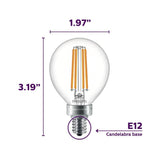 Philips 40-Watt Equivalent G16.5 LED Light Bulb Soft White Globe (2-Pack)