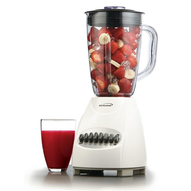 50 oz. 12-Speed White Electric Blender with Plastic Jar