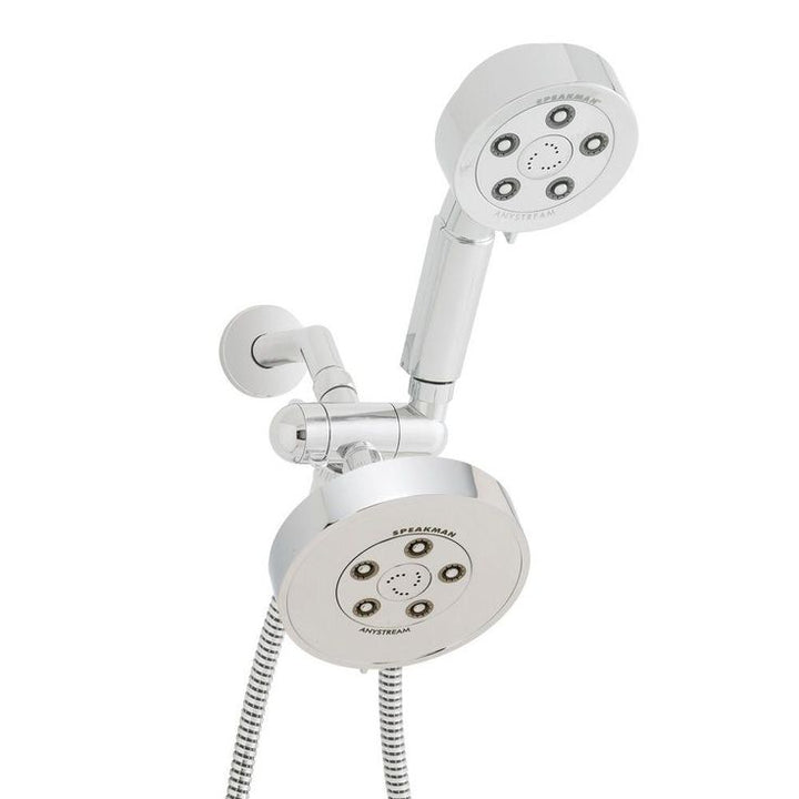 3-spray 5.5 in. High PressureDual Shower Head and Handheld Shower Head in Brushed Nickel