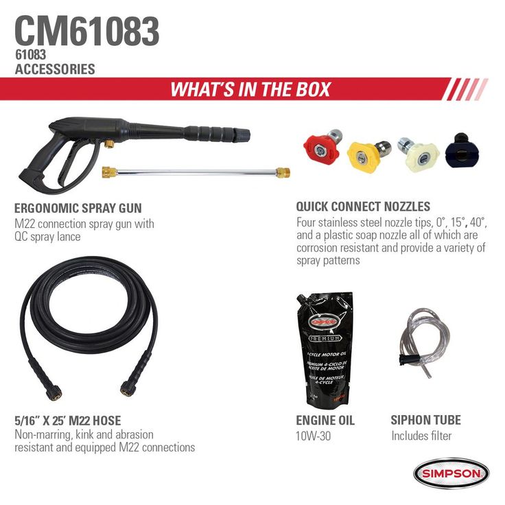 Simpson Clean Machine by SIMPSON 3400 PSI at 2.5 GPM SIMPSON Cold Water Residential Gas Pressure Washer