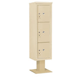 3400 Horizontal Series 3-Parcel Locker Pedestal Mount Mailbox - Super Arbor