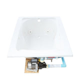 Cadet 60 in. x 42 in. Reversible Drain EverClean Whirlpool Tub in White - Super Arbor