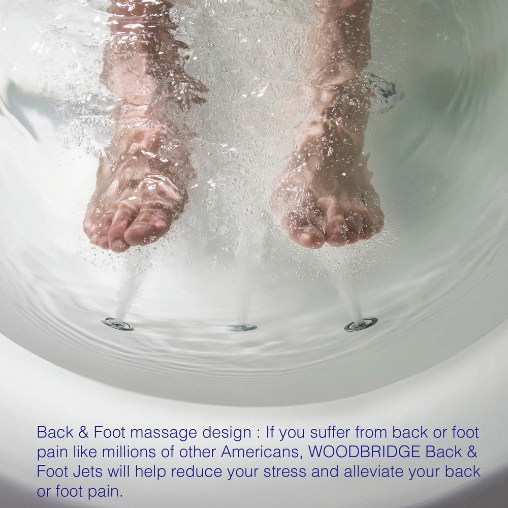 Venezia 71 in. Acrylic Freestanding Double Slipper Whirlpool and Air Bathtub with Drain and Overflow Included in White - Super Arbor