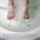Bologna 67 in. Acrylic Freestanding Whirlpool and Air Bathtub with Drain and Overflow Included in White - Super Arbor