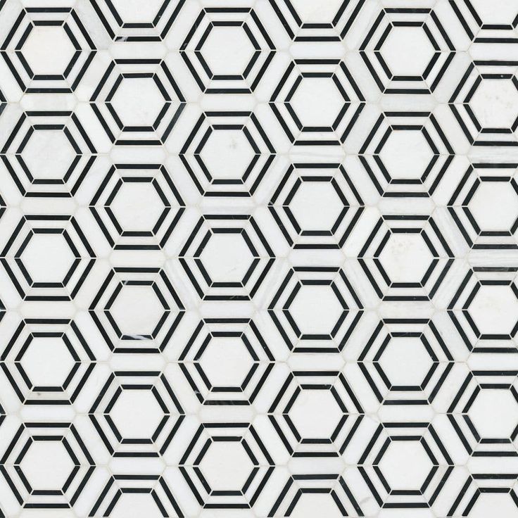MSI Georama Nero 13 in. x 11 in. x 10mm Polished Marble Mesh-Mounted Mosaic Tile (9.9 sq. ft. / case)