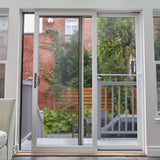Patio Door Security Bar with Anti-Lift Lock (White) - Super Arbor