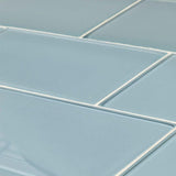 Jeffrey Court Caribbean Water Blue 3 in. x 6 in. Glossy Glass Wall Tile (1 sq. ft. / pack)