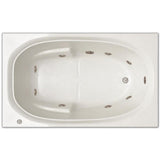 5 ft. Right Drain Drop-in Rectangular Whirlpool Bathtub in White - Super Arbor