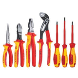 KNIPEX 7-Piece 1000V Insulated Pliers & Screwdriver Tool Set with Tool Roll