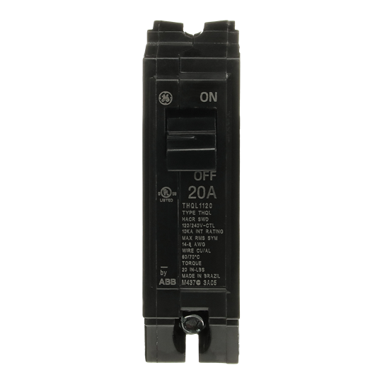 GE Q-Line THQL 20-Amp 1-Pole Standard Trip Circuit Breaker