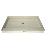 Redi Base 32 in. x 60 in. Single Threshold Shower Base with Right Drain and Polished Chrome Drain Plate - Super Arbor
