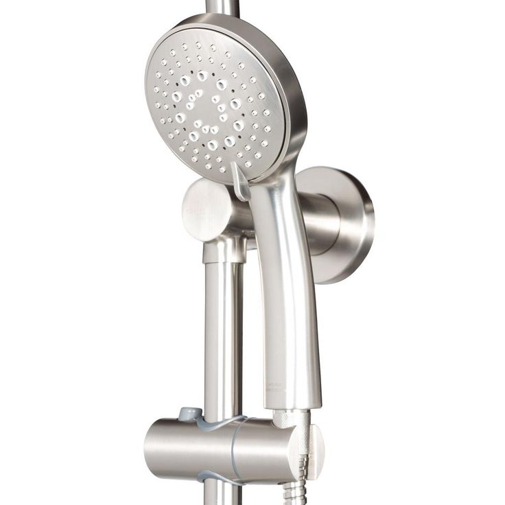 7-spray 8 in. Dual Shower Head and Handheld Shower Head with Body spray in Brushed-Nickel