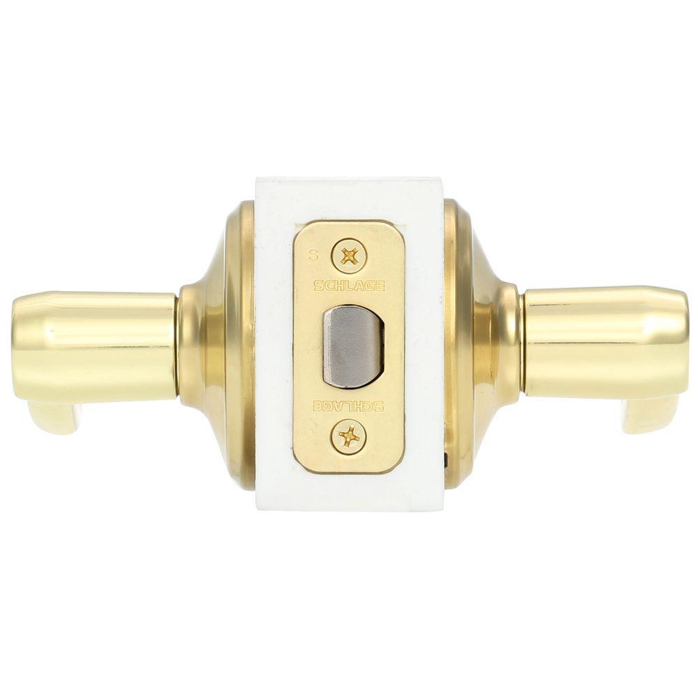 Flair Bright Brass Passage Hall/Closet Door Lever - Super Arbor