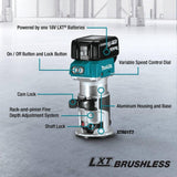 18-Volt LXT Lithium-Ion Brushless Cordless Variable Speed Compact Router with Built-In LED Light (Tool Only) - Super Arbor