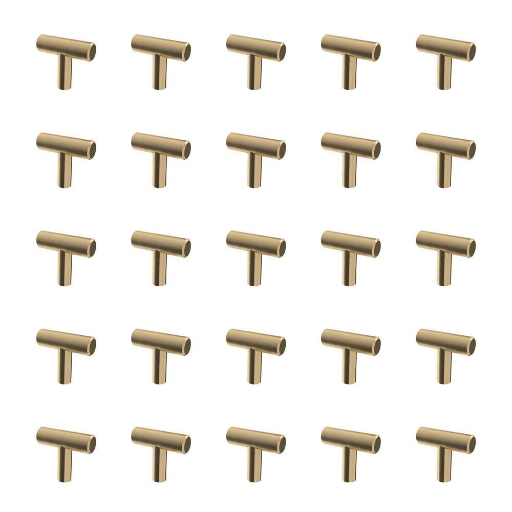 1-9/16 in. (40 mm) Champagne Bronze Bar Cabinet Knob (25-Pack) - Super Arbor