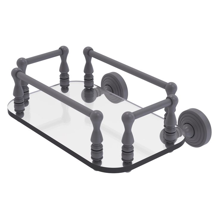 Allied Brass Waverly Place Collection Wall Mounted Glass Guest Towel Tray in Polished Chrome