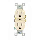 15 Amp Residential Grade Grounding Duplex Outlet, Ivory (10-Pack) - Super Arbor