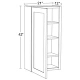 Home Decorators Collection Newport 21 in. W x 12 in. D x 42 in. H Assembled Plywood Wall Kitchen Cabinet in Manganite with Soft Close