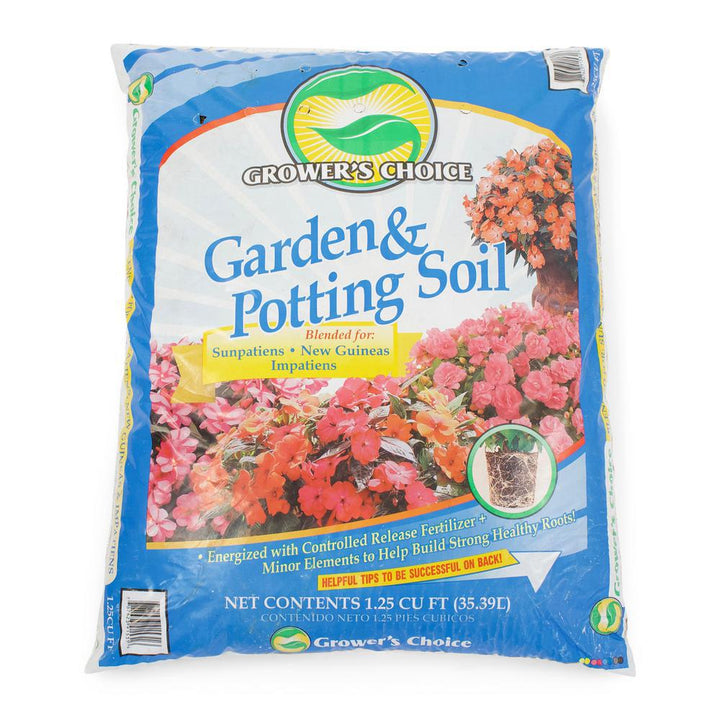 Pure Beauty Farms Grower's Choice Garden Potting Soil Sunpatien New Guinea Impatien 1.25 cu. ft. Flowering Mix - Super Arbor
