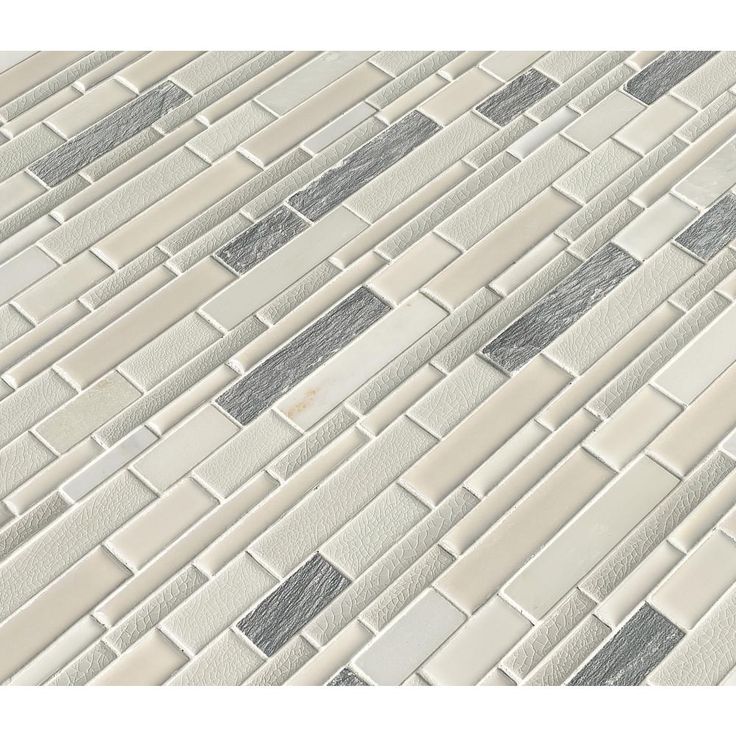 MSI Everest Interlocking 12 in. x 12 in. x 8 mm Textured Porcelain and Stone Mesh-Mounted Mosaic Tile (1 sq. ft.)
