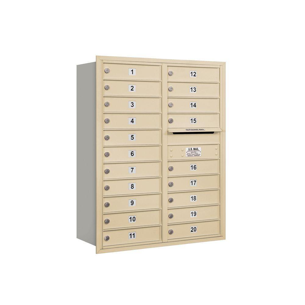 3700 Series 41 in. 11 Door High Unit Bronze Private Rear Loading Bronze 4C Horizontal Mailbox with 20 MB1 Doors - Super Arbor