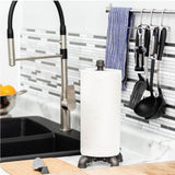 1/2 in. Black Steel Pipe 1.2 ft. H Paper Towel Holder Kit