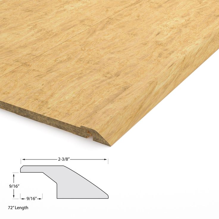 CALI Bamboo Natural 0.88-in T x 2.38-in W x 72-in L Solid Wood Reducer