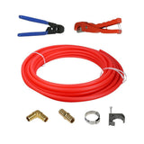3/4 in. x 300 ft. PEX Tubing Plumbing Kit with Crimp and Cutter Tools Elbow Coupling Half Clamp Full Strap with Nail - Super Arbor