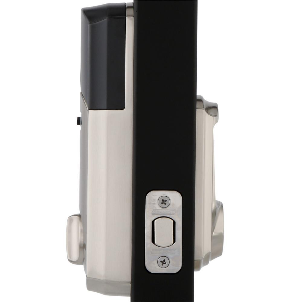 Sense Satin Nickel Camelot Trim Smart Deadbolt and Wi-fi Adapter Bundle - Super Arbor